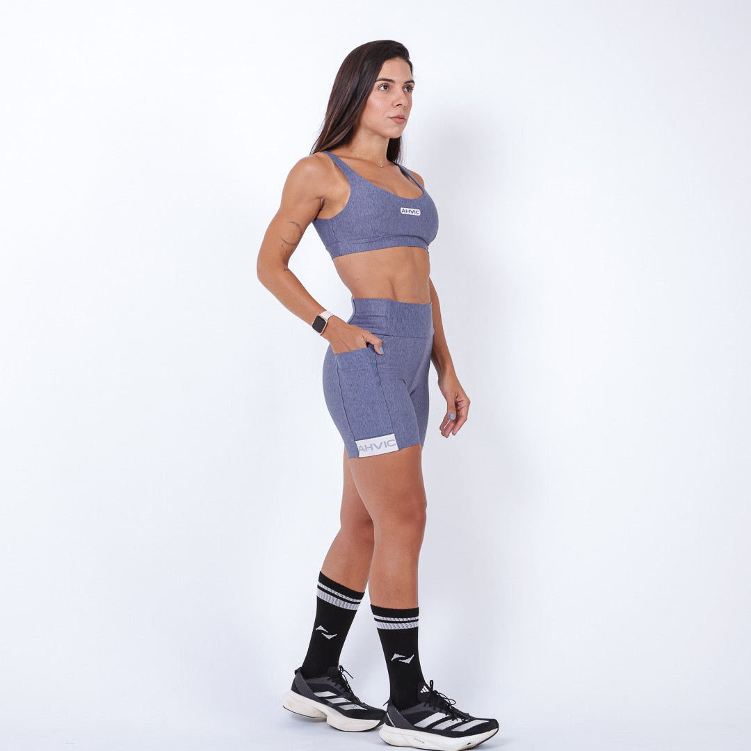 Meia AHVIC Preta Cano Alto  Listras