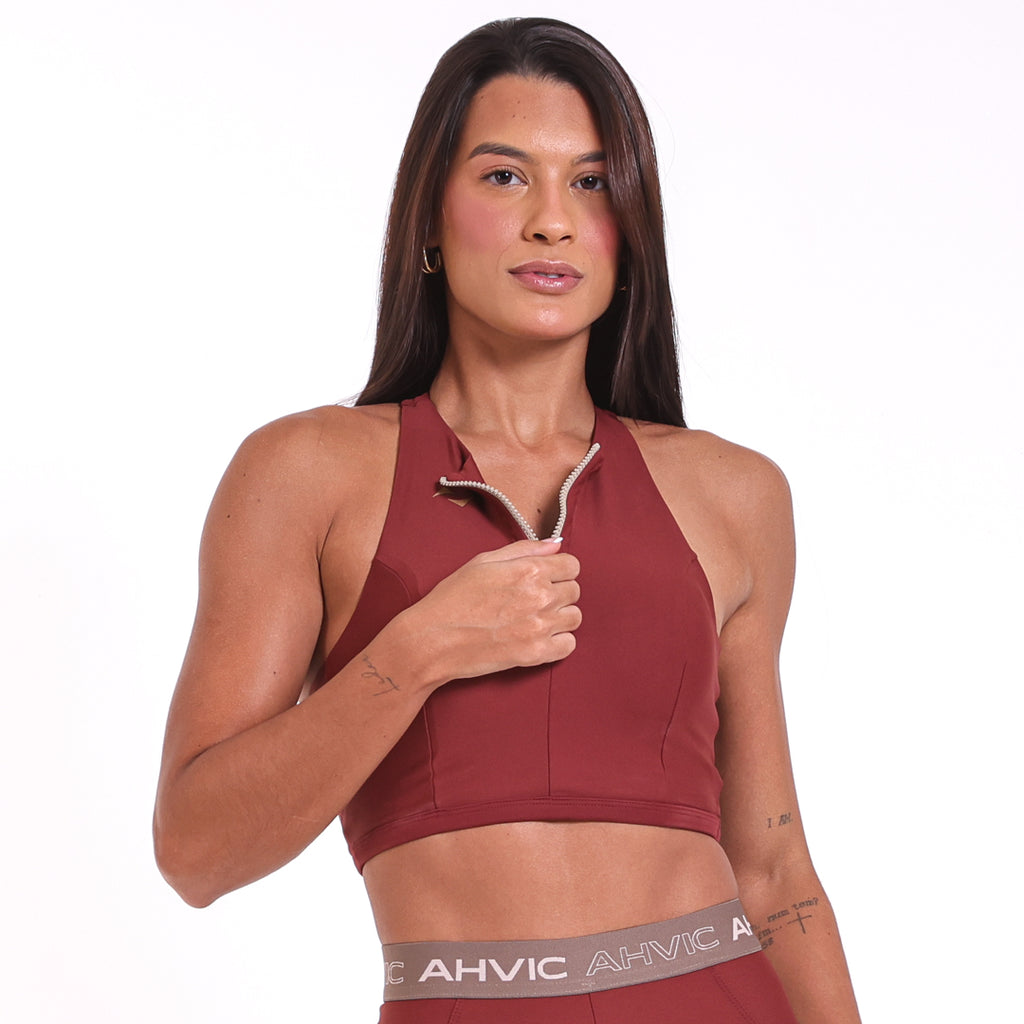 Top Susana Pocket Madder Brown
