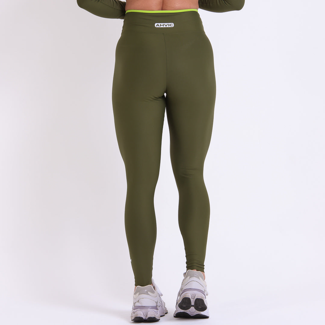 Legging Rise Drop Militar