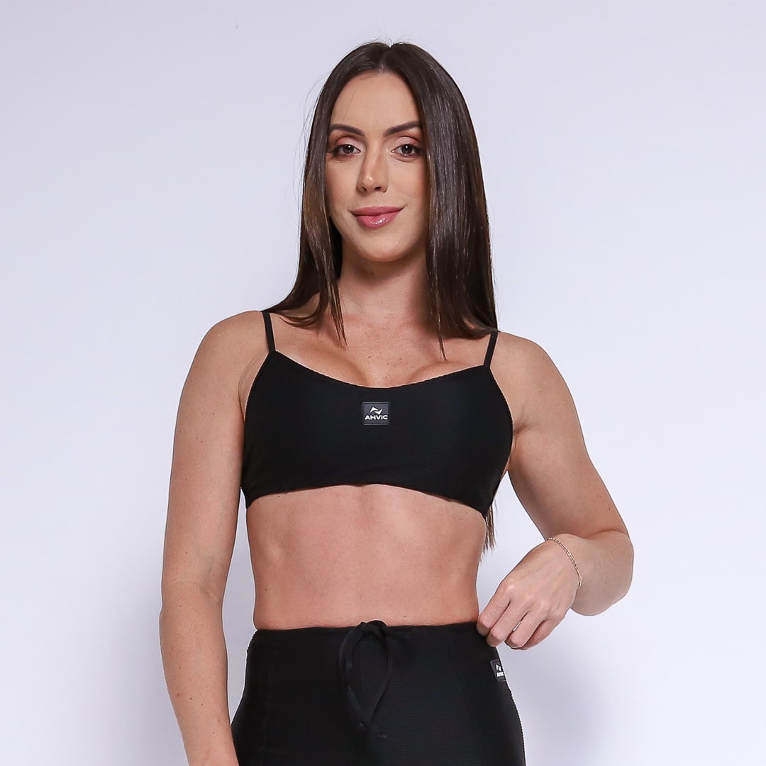 Top Júlia Canelado  Preto