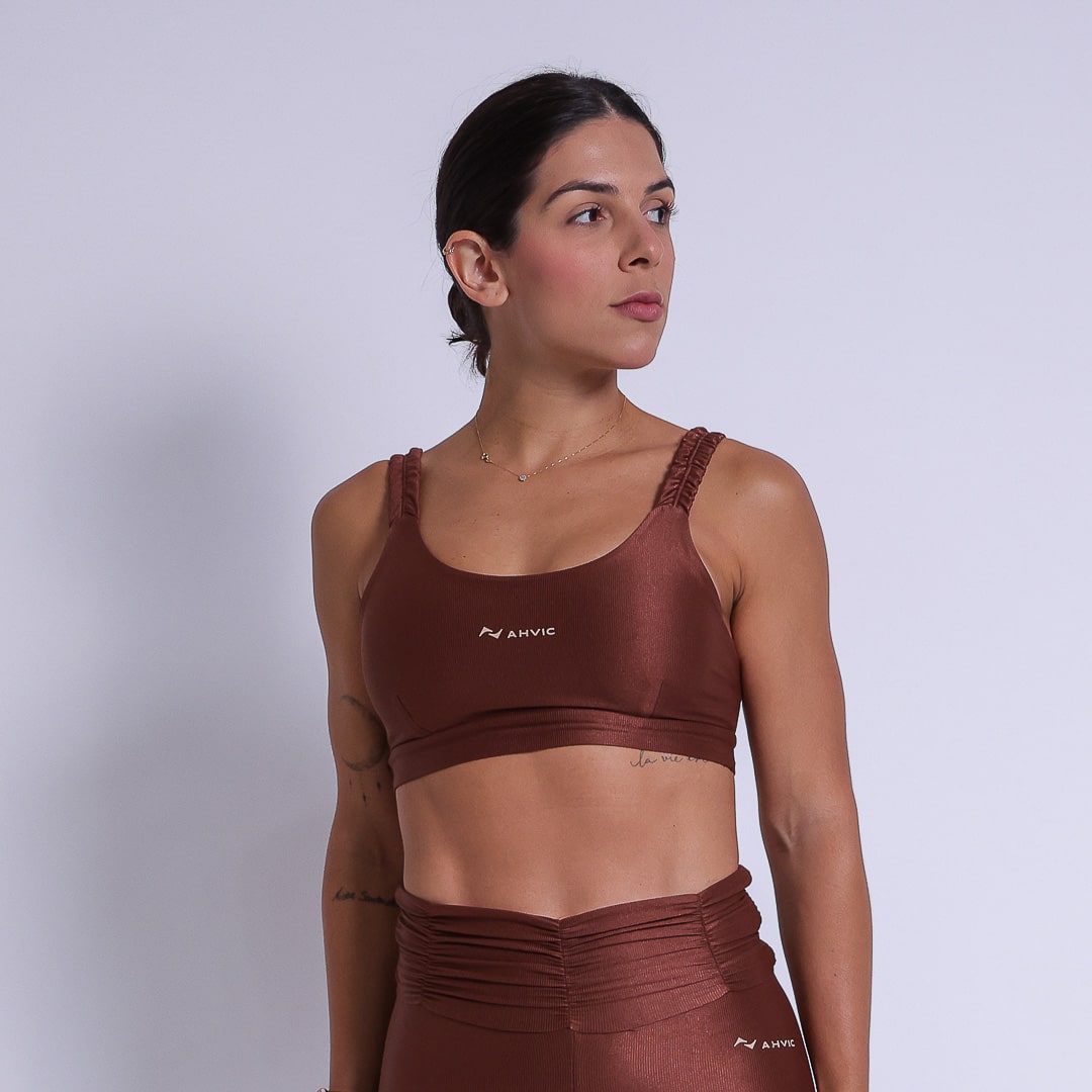 Top Lorena aveludado  Chocolate