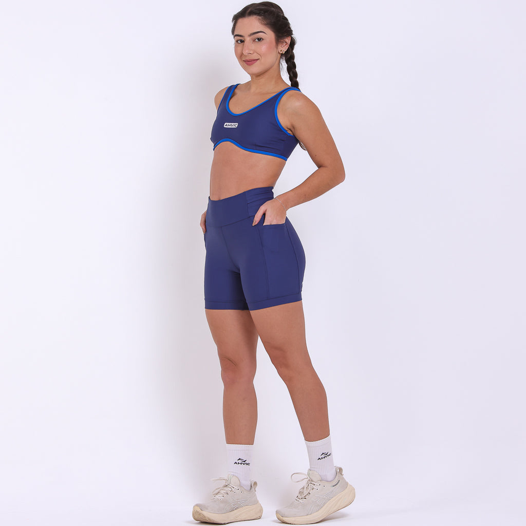 Short Pulse Drop Azul Marinho