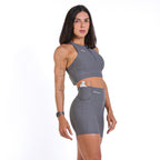 Top Susana Pocket Cinza