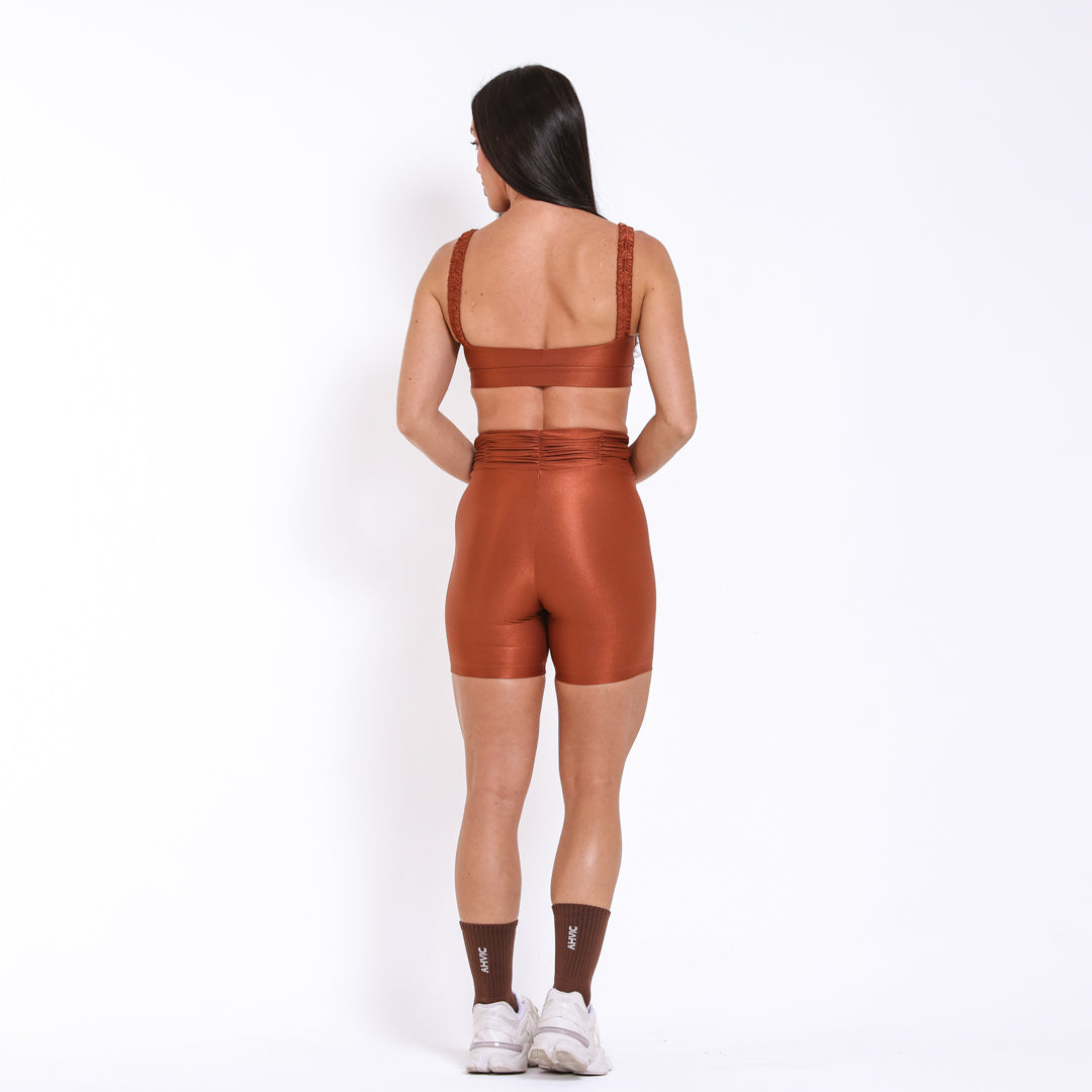 Short Lorena Aveludada Amendoa