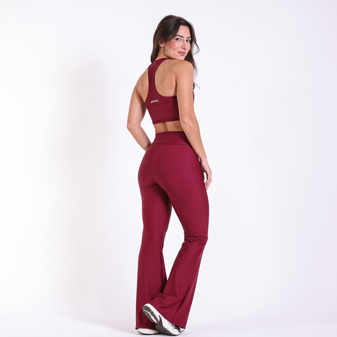 Legging Flare Alma Bordô