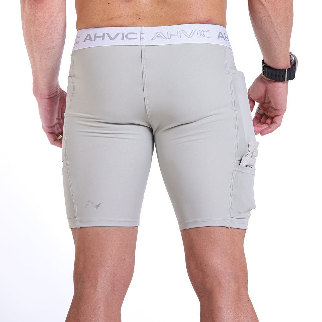 Bermuda Masculina QuadRun Drop Cinza