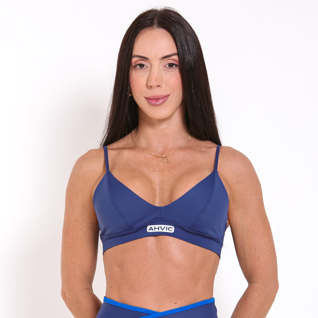 Top Andressa Drop Azul Marinho