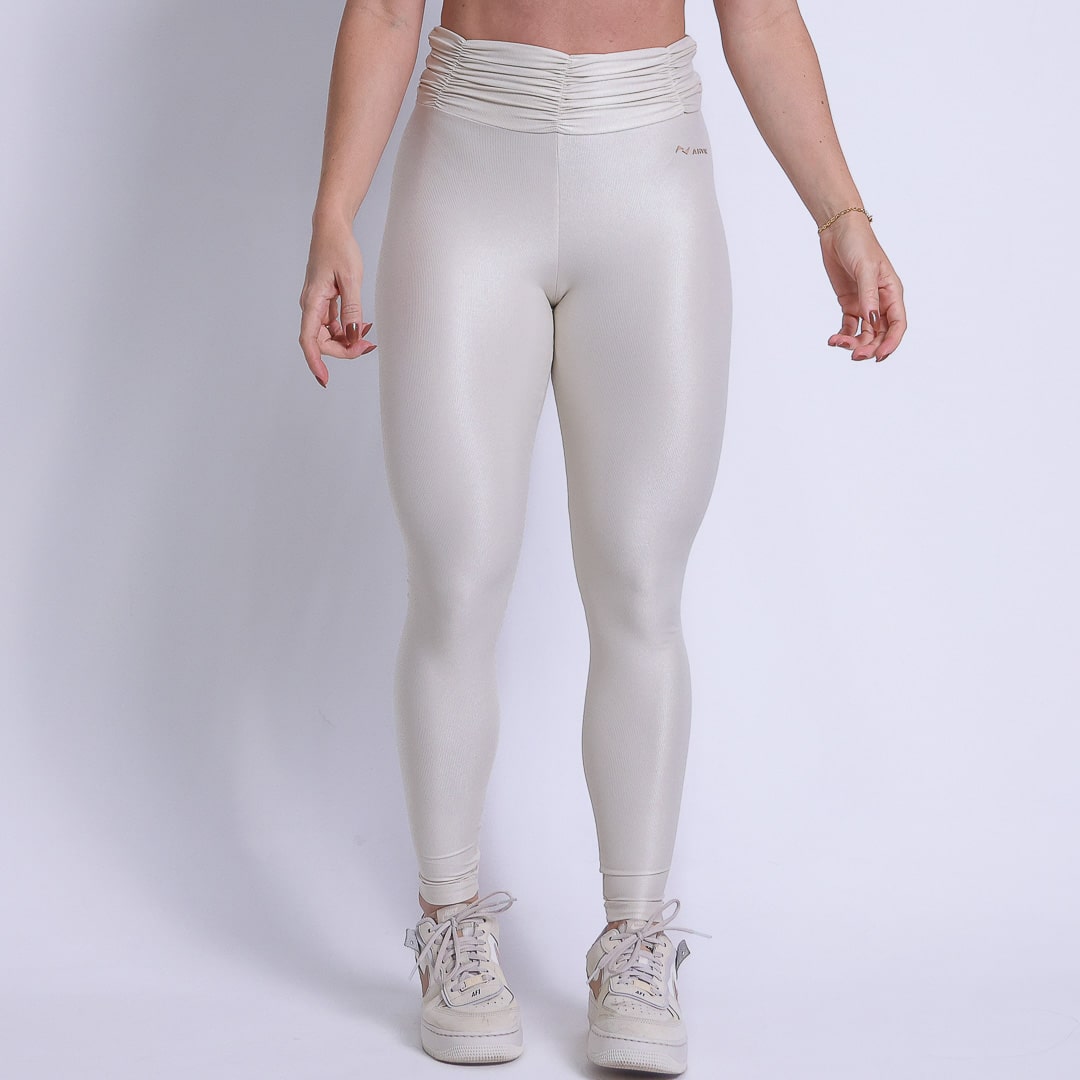Legging Lorena Aveludada  Off White