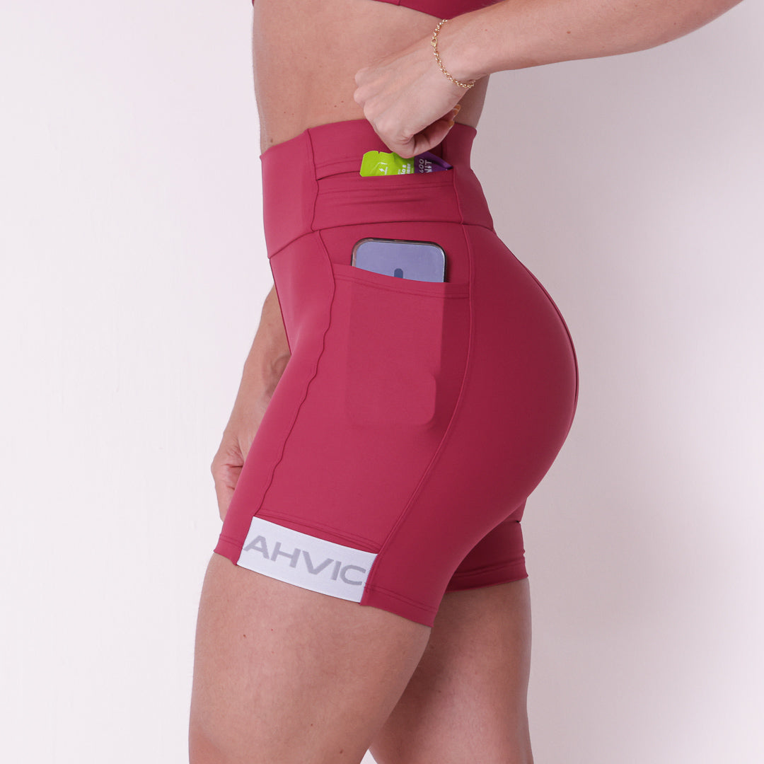 Short Mari Run Drop  Cherry Red