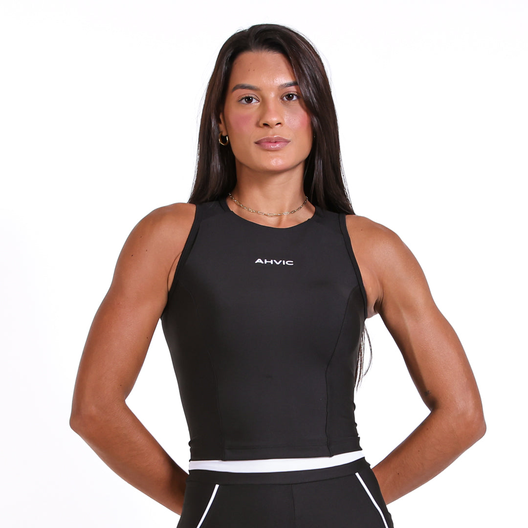 Regata Poly Run Pocket Preto