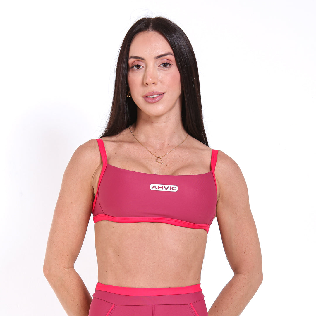 Top Venice Bicolor Cherry Red com Vermelho