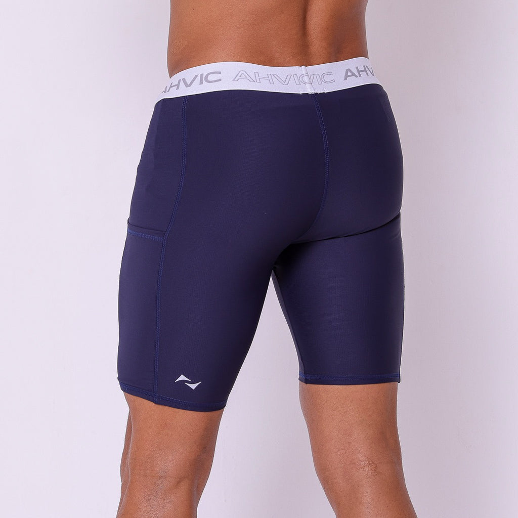 Bermuda Masculina Marinho Bolsos Adaptive