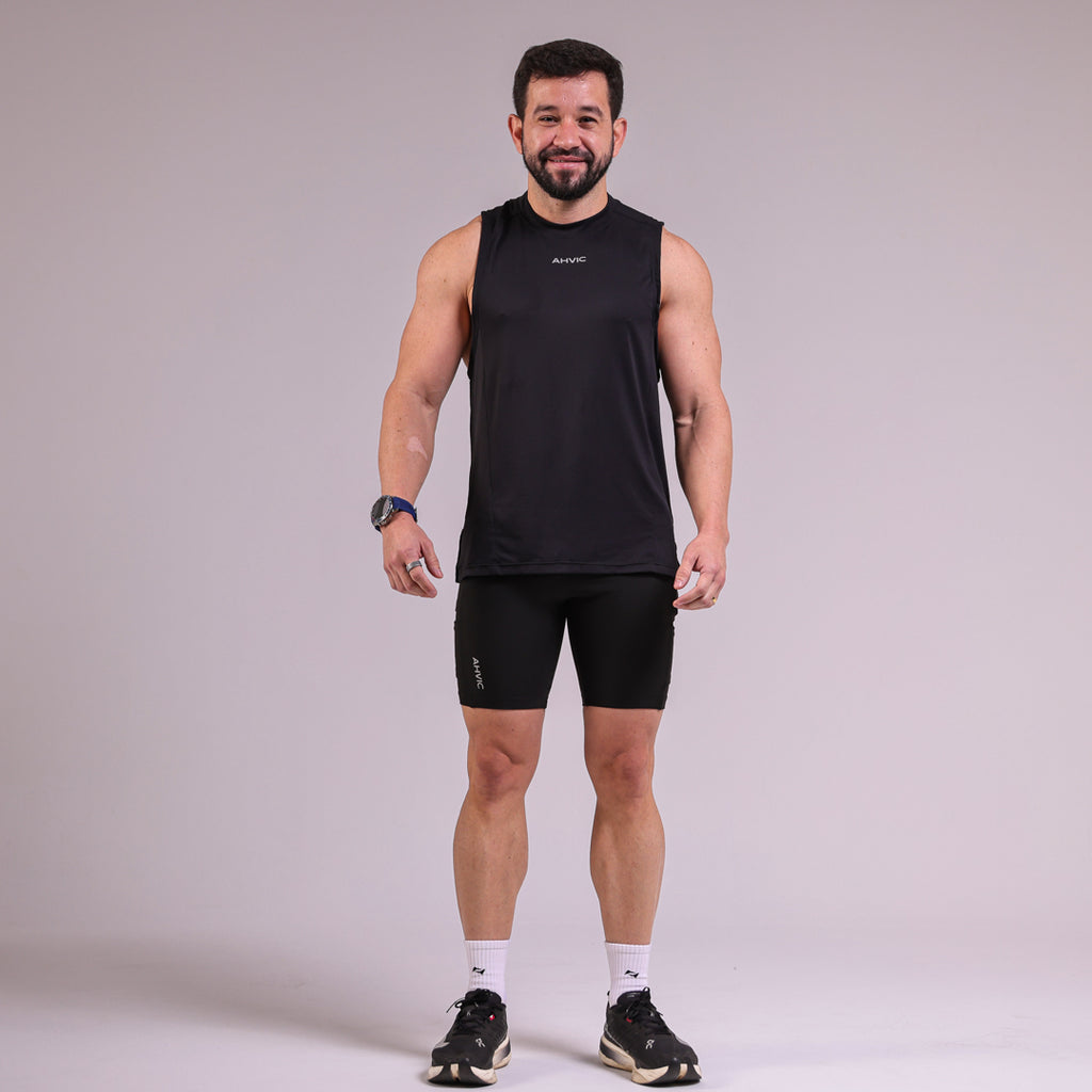 Bermuda Masculina RunDrop 4 Preto