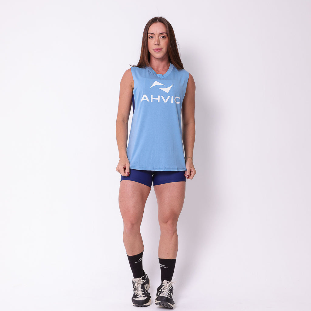 Regata Azul AHVIC em branco