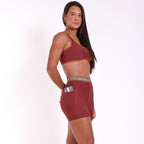 Short com Bolso Napa Madder Brown