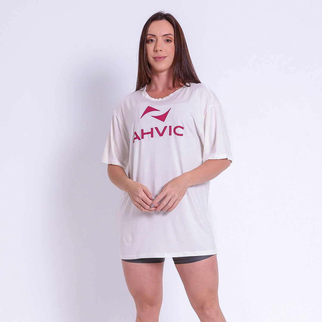Camisão Branco AHVIC em Vermelho