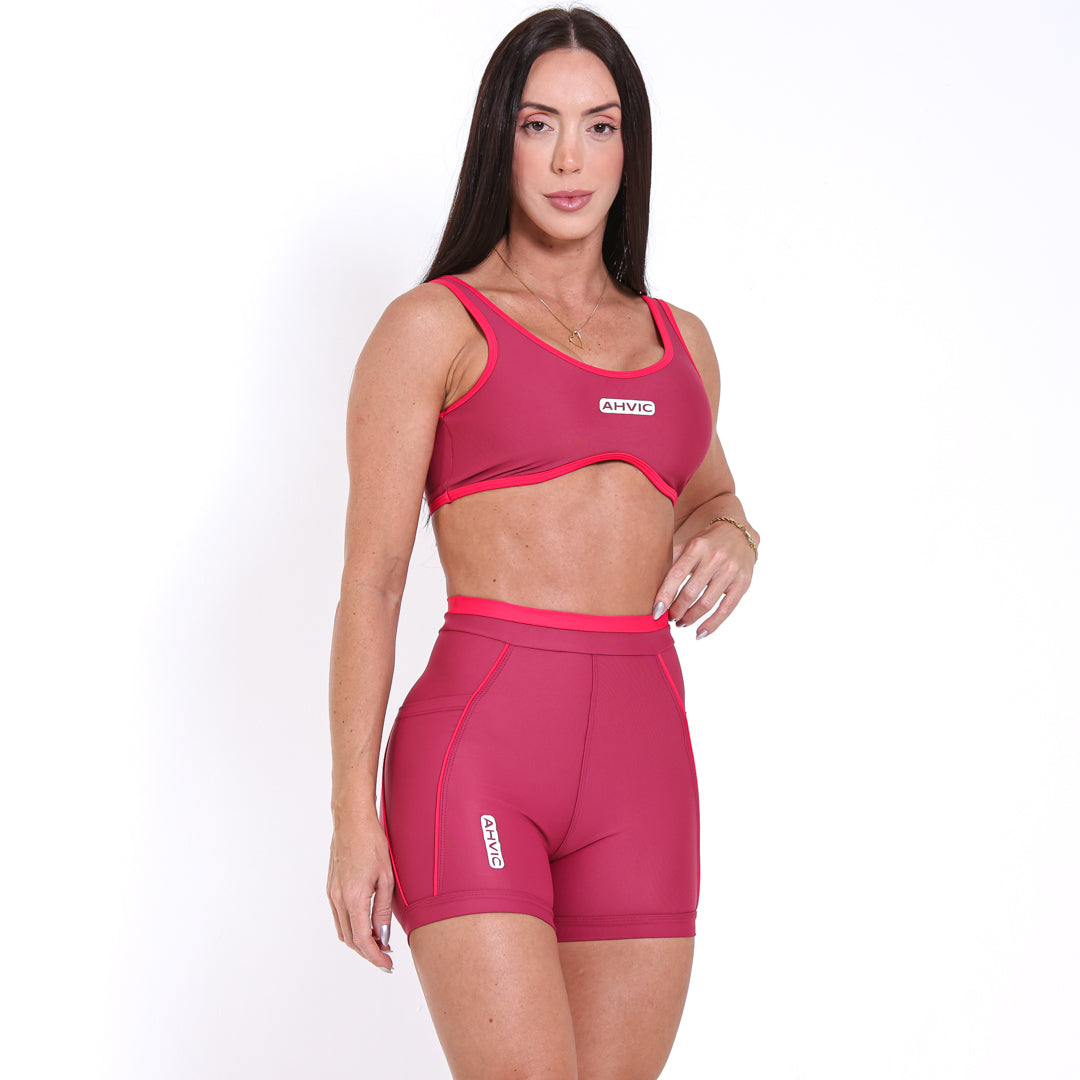 Short Flow Drop Cherry Red