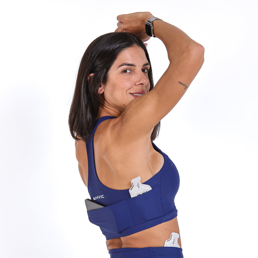 Top Susana Pocket Azul Marinho