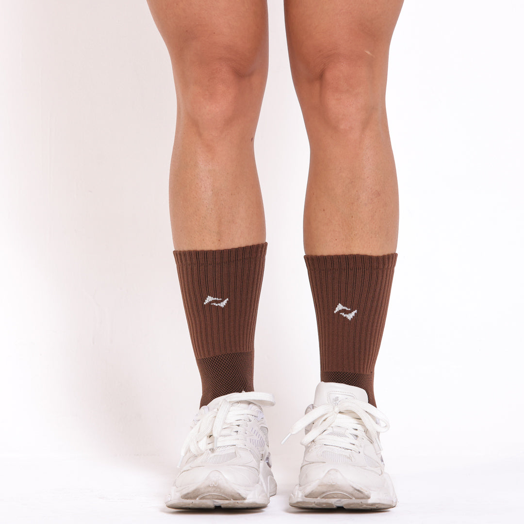 Meia AHVIC Chocolate Cano Médio