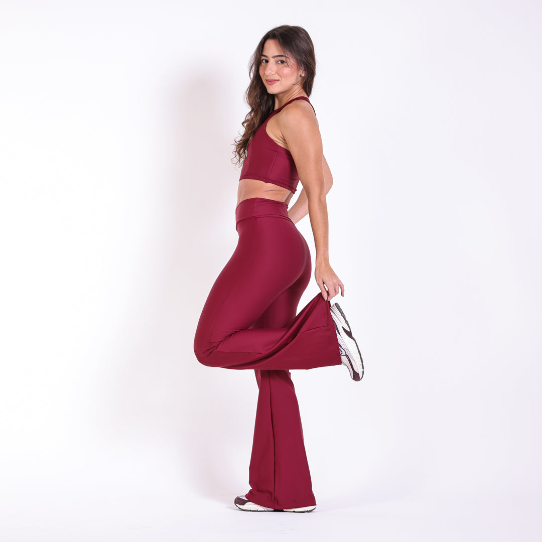 Legging Flare Alma Bordô