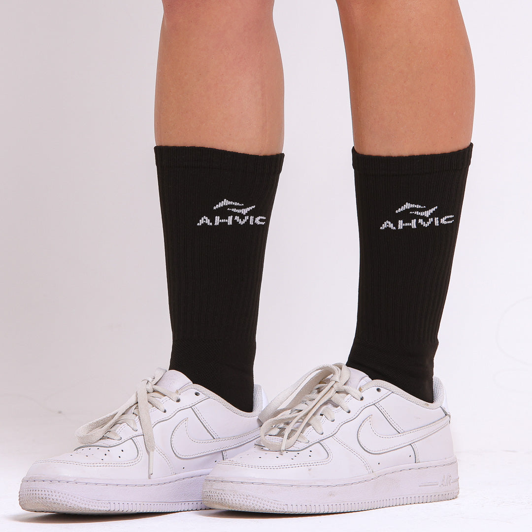 Meia AHVIC Preta Cano Alto