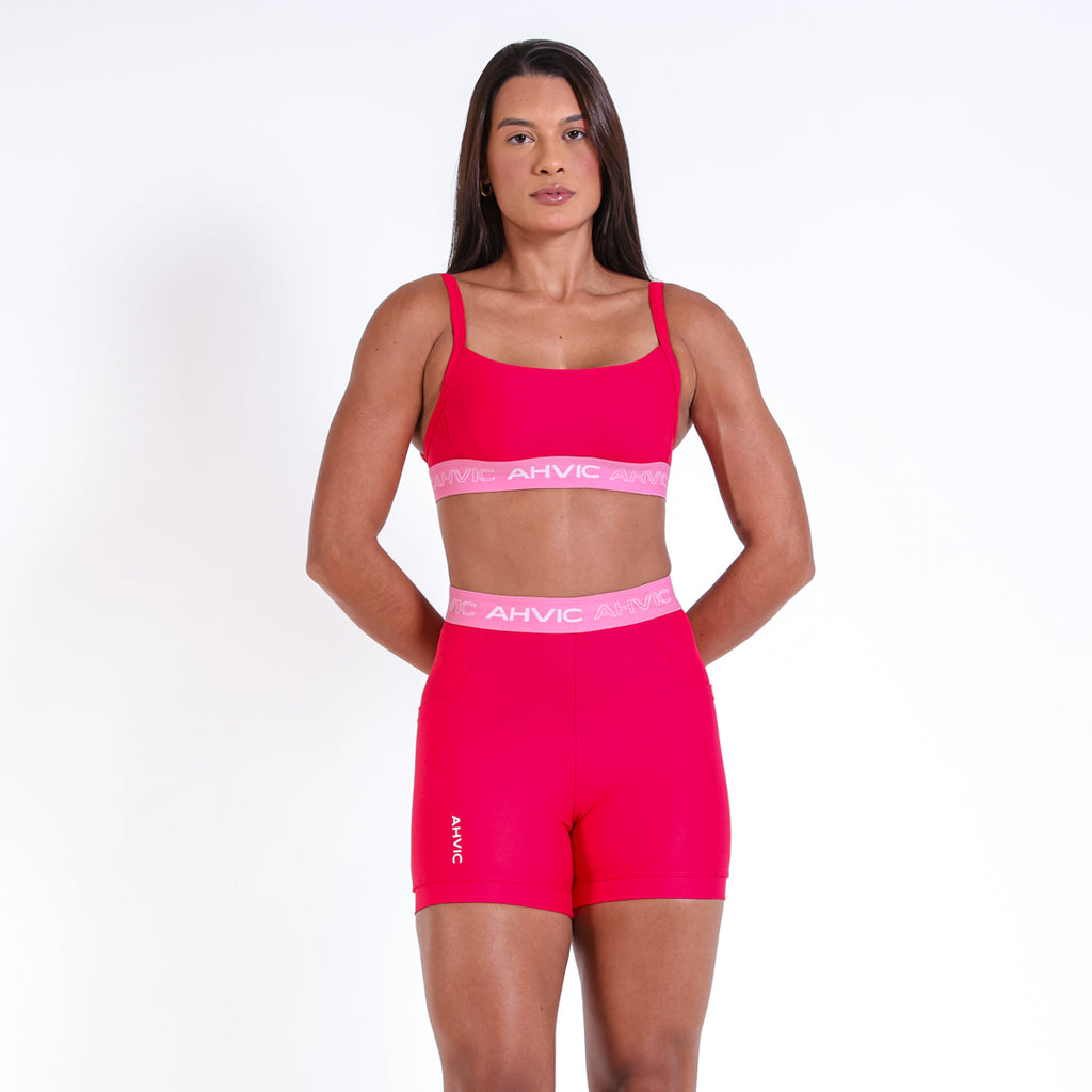Short com Bolso Napa Vermelho