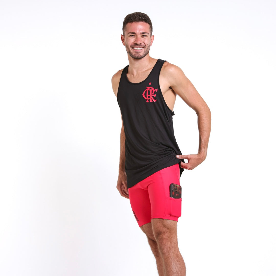 Bermuda Masculina RunDrop 4 Vermelho