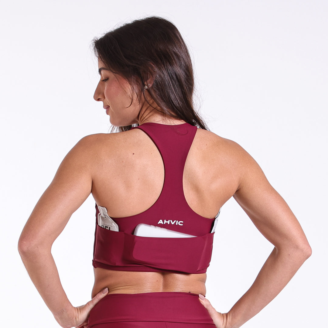 Top Susana Pocket Bordô