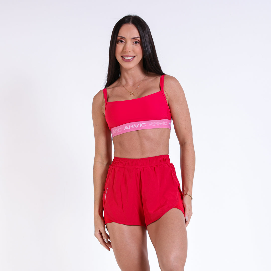 Short Fresh Tactel Vermelho