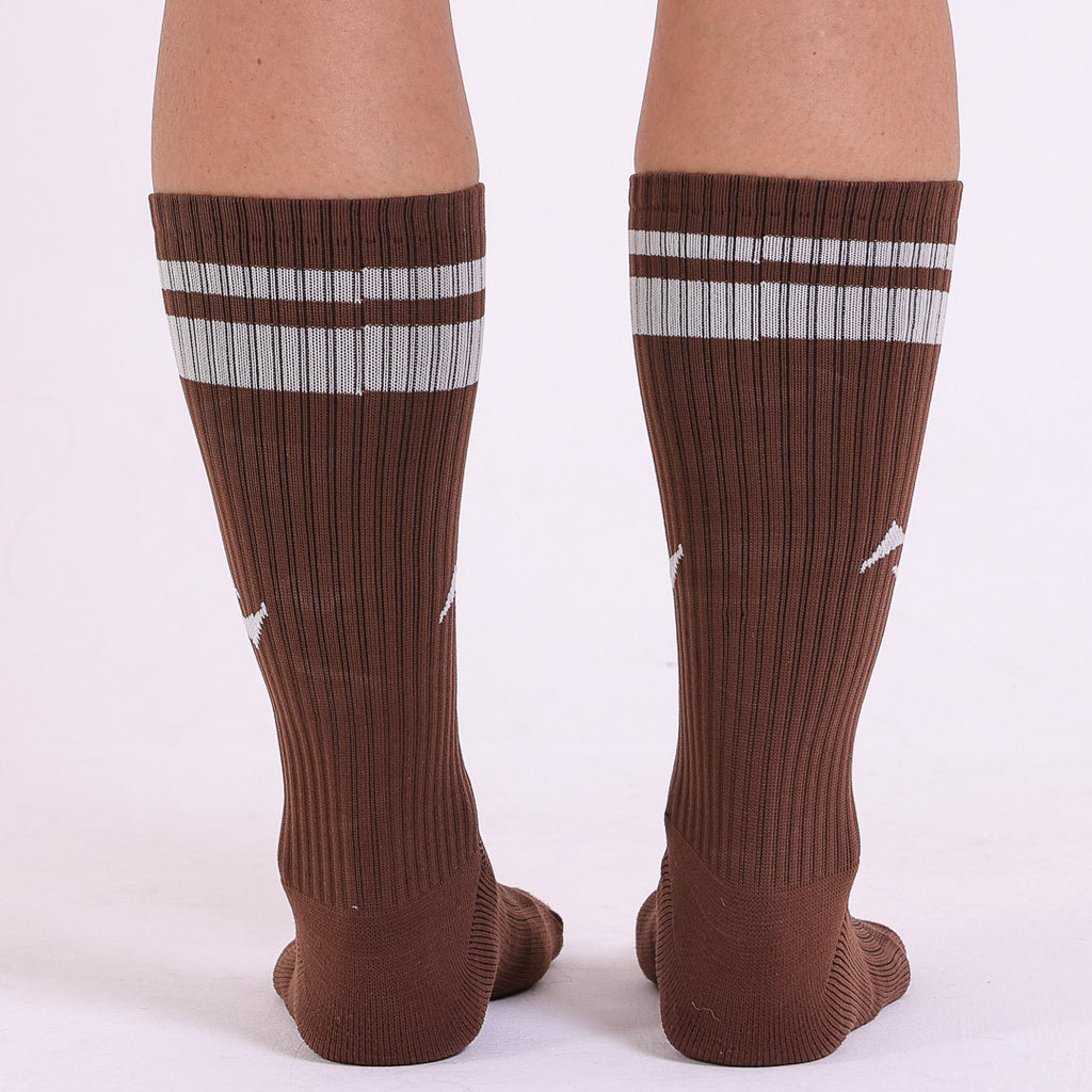 Meia AHVIC Chocolate Cano Alto Listras