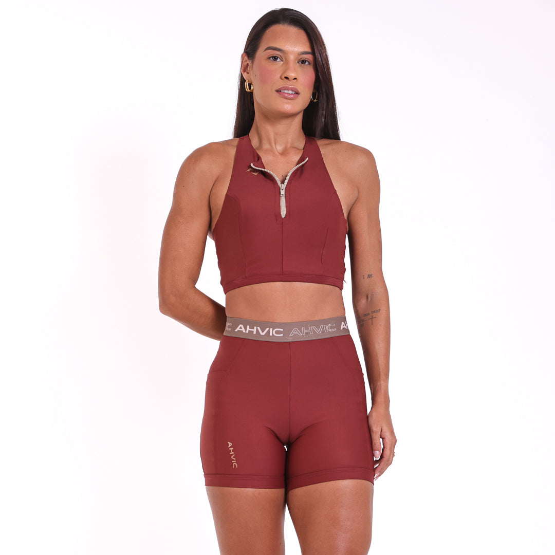 Top Susana Pocket Madder Brown