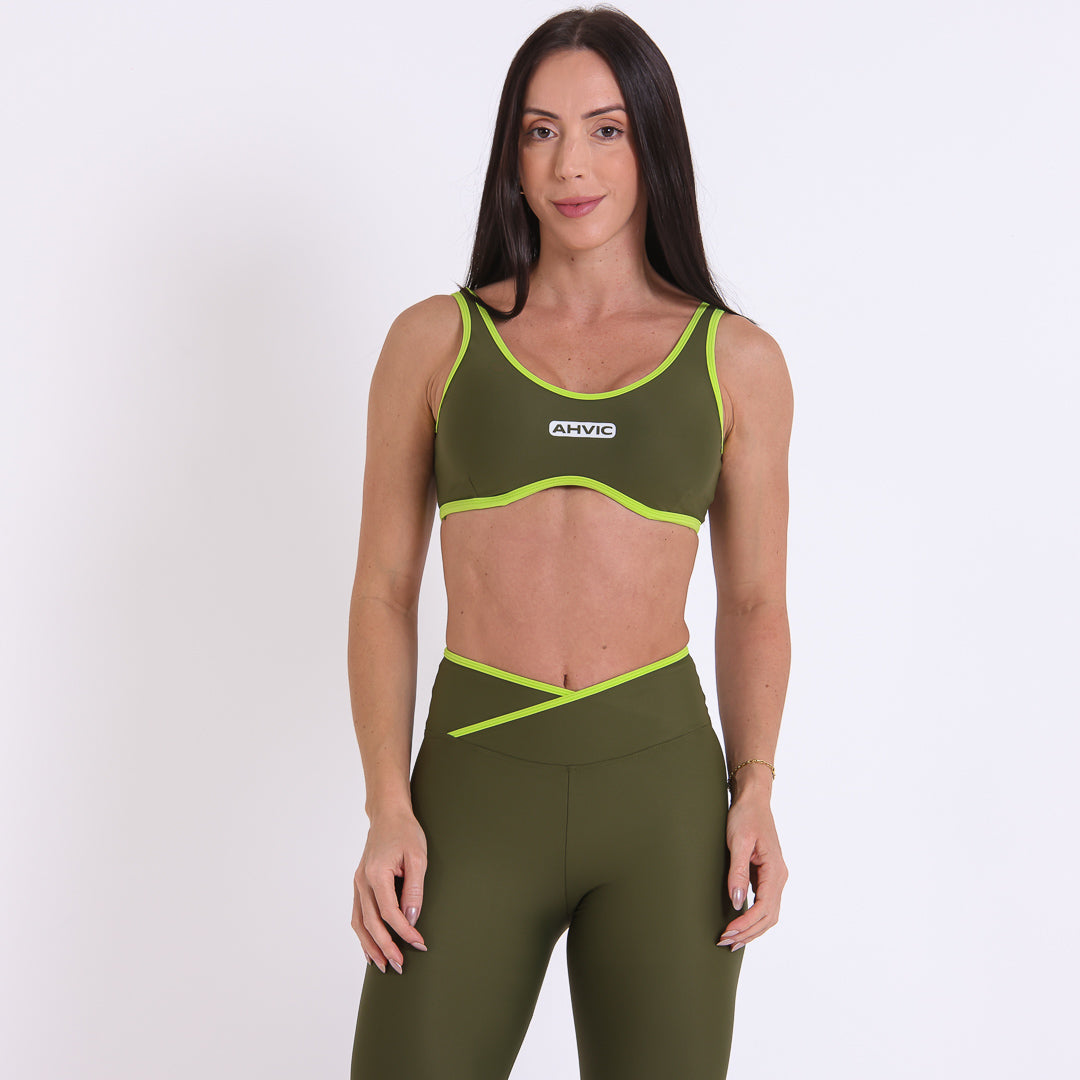 Legging Rise Drop Militar