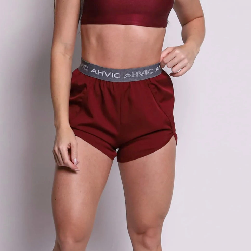 Short Maya de Tactel  Vinho