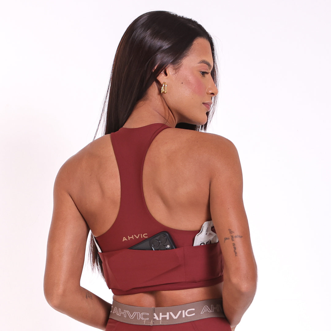 Top Susana Pocket Madder Brown