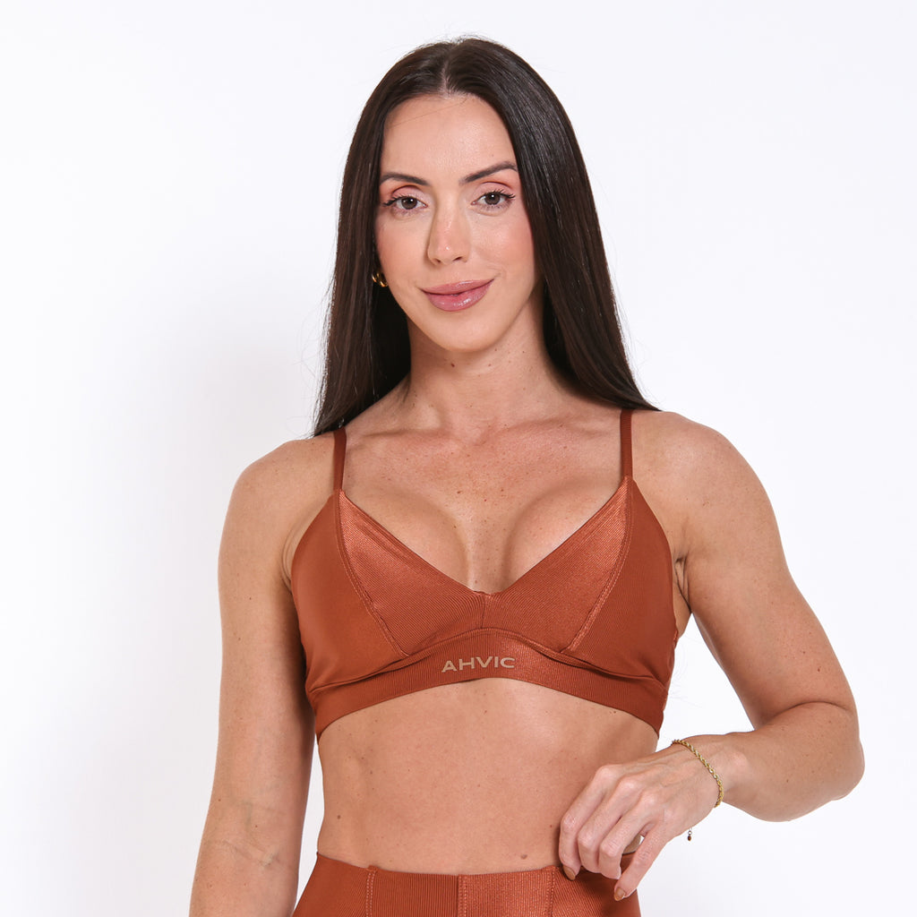 Top Andressa Aveludado Amendoa